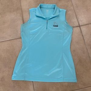 EP sleeveless blue polo